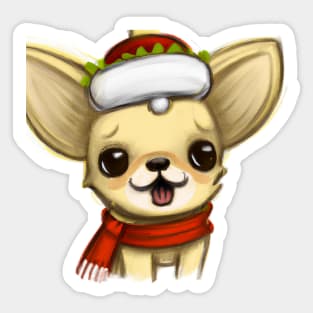 Cute Chihuahua Drawing Sticker